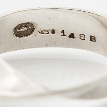 Vivianna Torun Bülow-Hübe, ring, sterling silver, for Georg Jensen, Denmark.