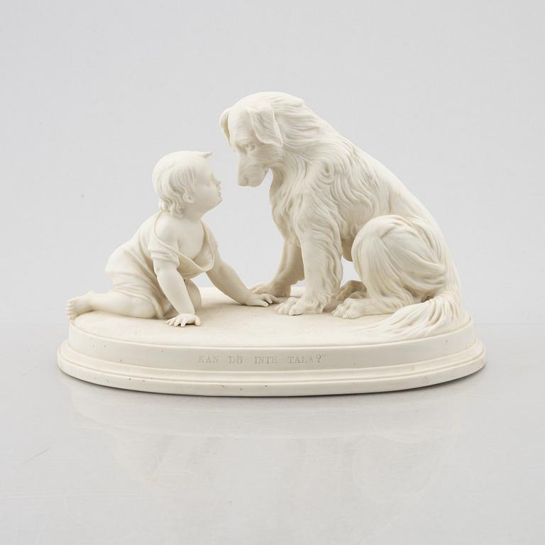 Figurine, parian ware, ""Kan du inte tala?".