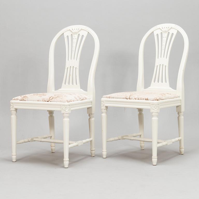 Twelve Gustavian style chairs, late 20th century.