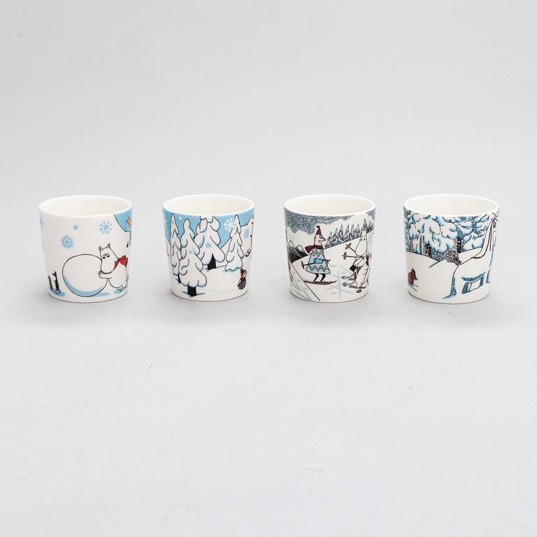 Muminmuggar, 8 st, porslin, Moomin Characters, Arabia.