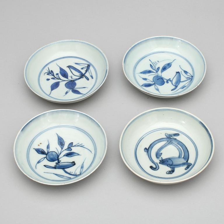 PARTI KINAPORSLIN, 8 delar, bla Ming, Kina.