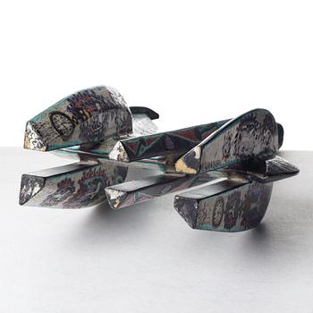 Birger Kaipiainen, a ceramic sculpture of a horserider, Rörstrand, Sweden 1950's.