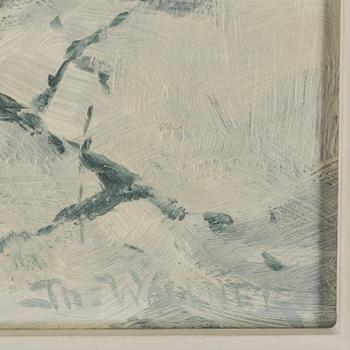 Thure Wallner, olja på papp-pannå, signerad.