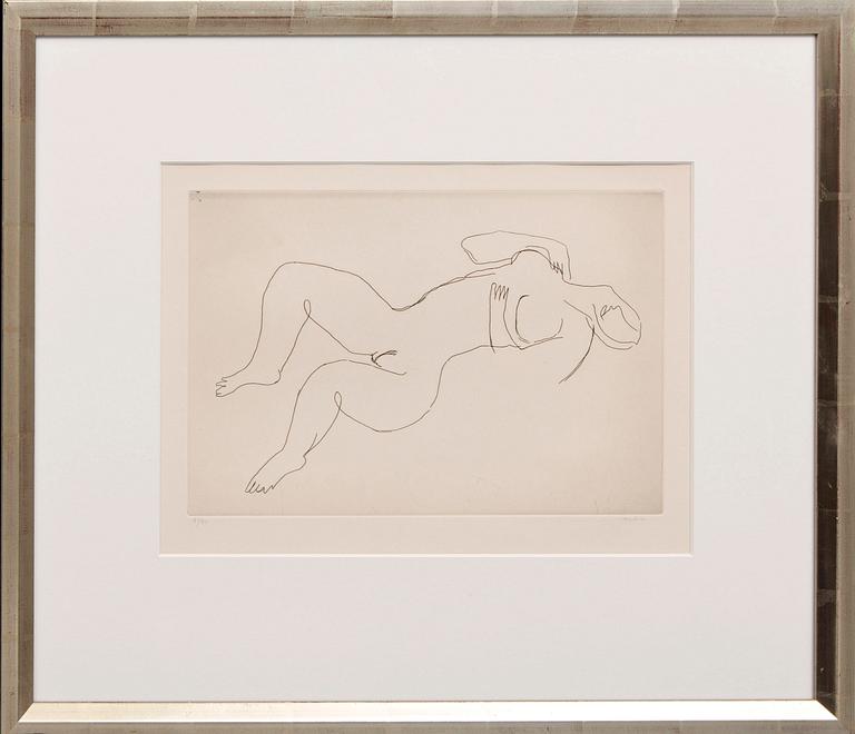 Jean Fautrier, etsning, signerad och numrerad 5/50.