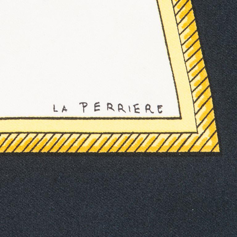 Hermès, scarfar, 2 st, "Coach & Saddle" och "Les Voitures a Transformation".