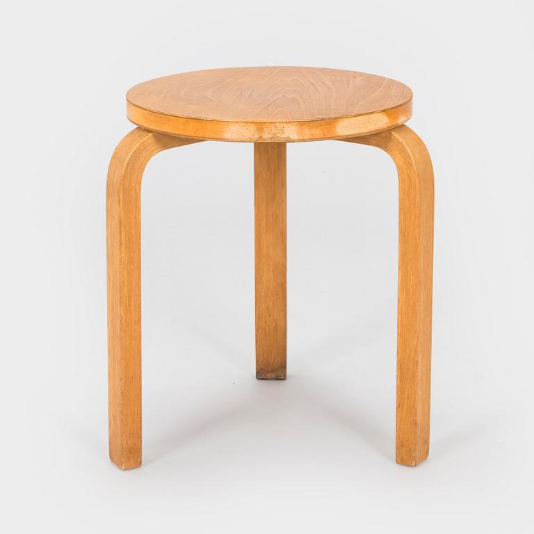 Alvar Aalto, A 1950s '60' stool for  O.Y. Huonekalu- ja Rakennustyötehdas A.B. Finland.