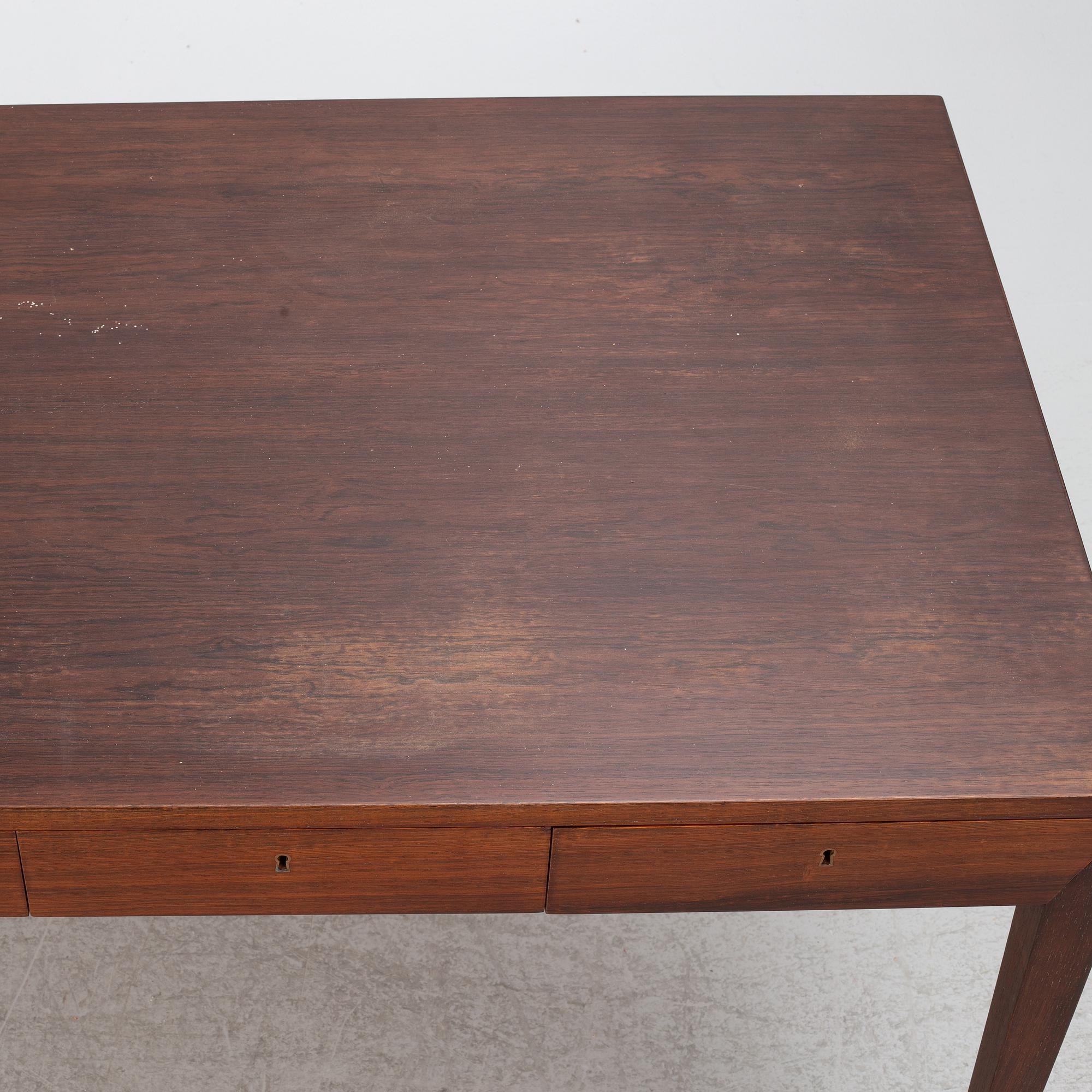 Severin Hansen, a model 36 desk, Haslev Møbelfabrik, Denmark, mid-20th century.