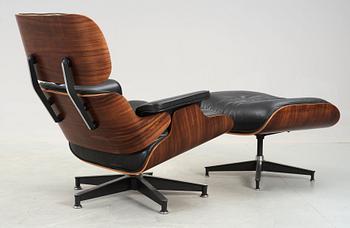 A Charles & Ray Eames 'Lounge chair and ottoman', Herman Miller, USA.