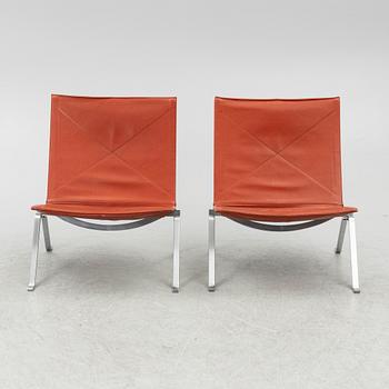 Poul Kjaerholm, fåtöljer, ett par, "PK 22", Fritz Hansen, Danmark, 1983.