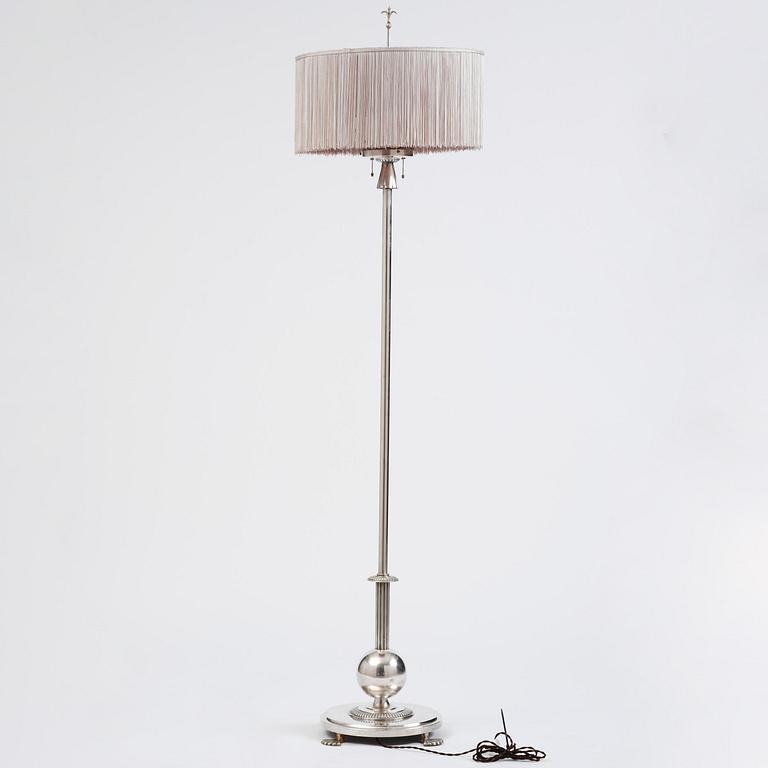 Elis Bergh, a Swedish Grace floor lamp, C.G. Hallberg, Stockholm, 1920s.