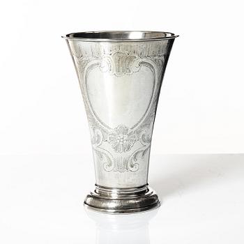 A Swedish silver beaker, mark of CG Hallberg, Stockholm 1947.