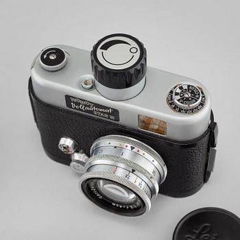 A camera, ROBOT Star II Vollautomat and lens, Tele Xenar 1:3,8/75, second half of the 20th century.