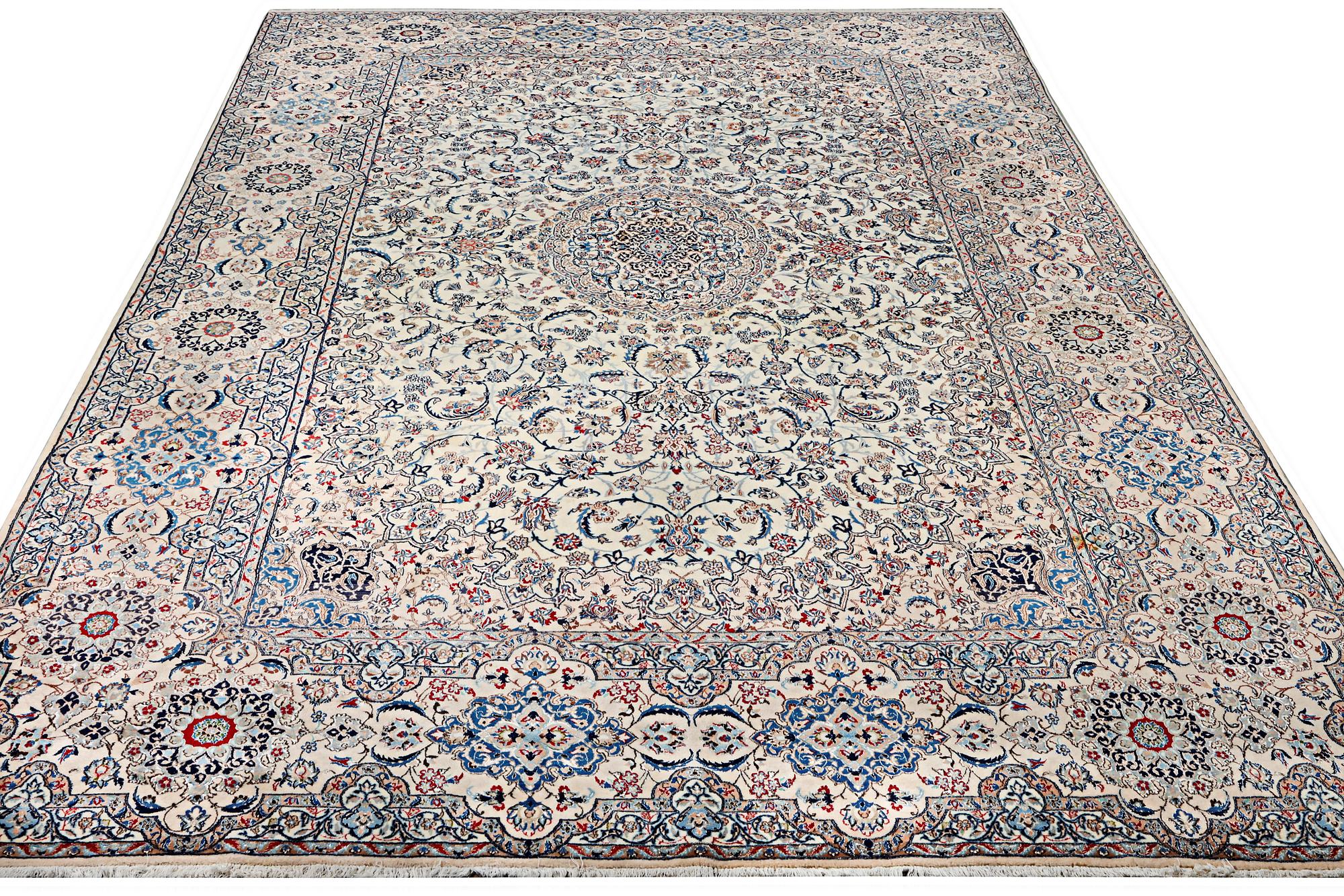 Matta, Nain, part silk, 9 laa, ca. 453 x 298 cm.