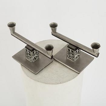 DAVID WRETLING, attributed to, 7 pewter items, mid 20th century.