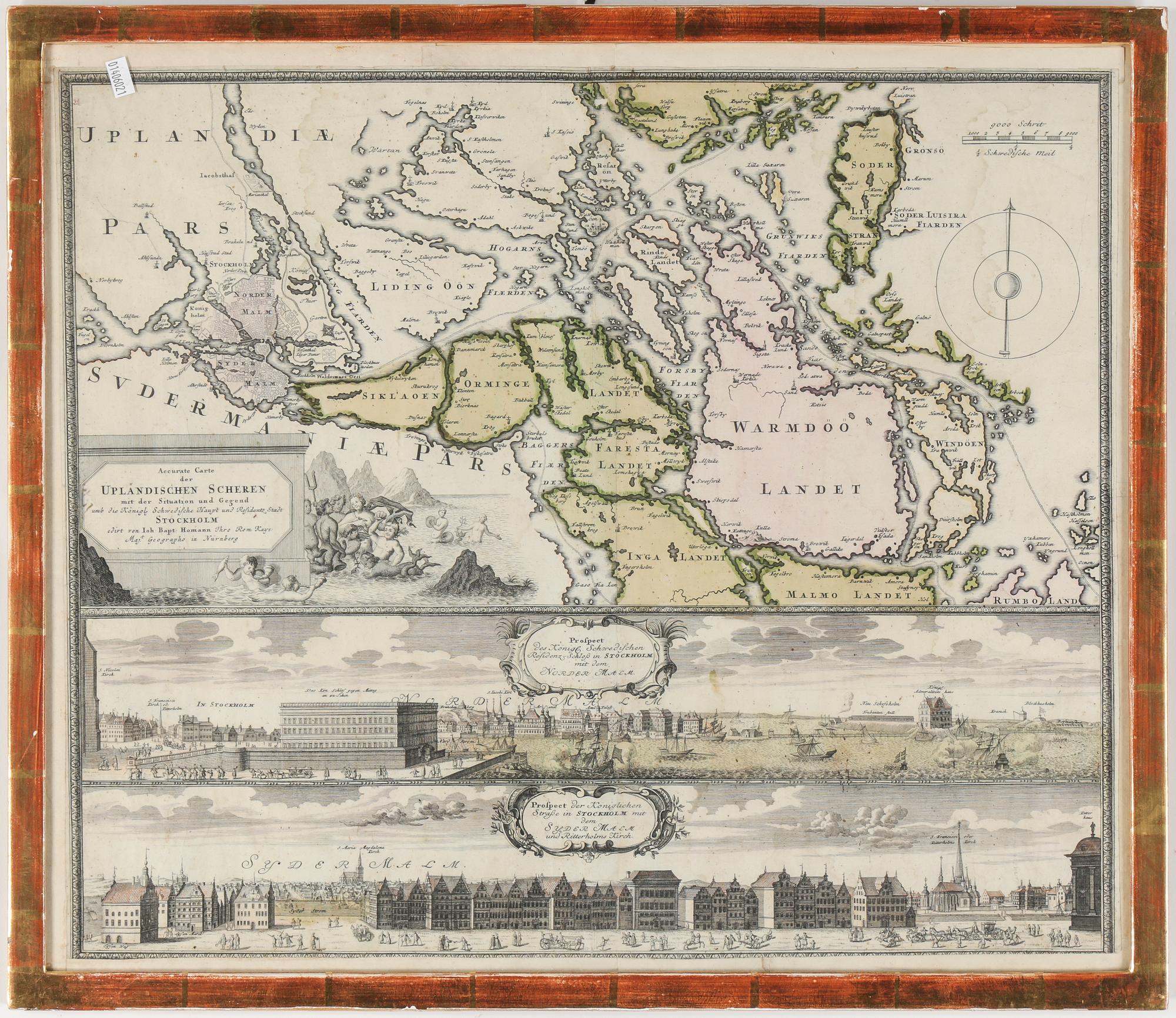 KARTA, "Accurate Carte der Upländischen Scheren...", troligen 1700-tal.