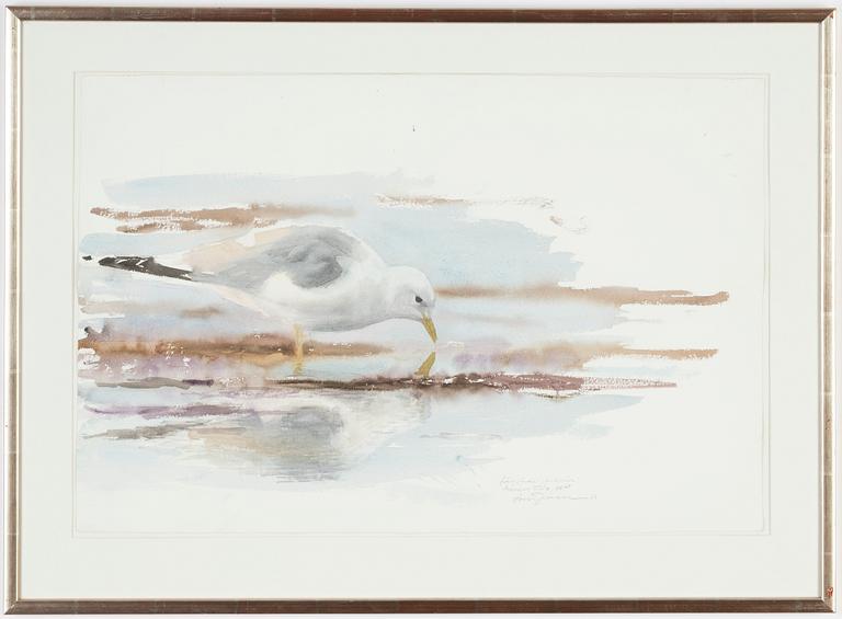 Lars Jonsson, watercolour, signed and dated -87.