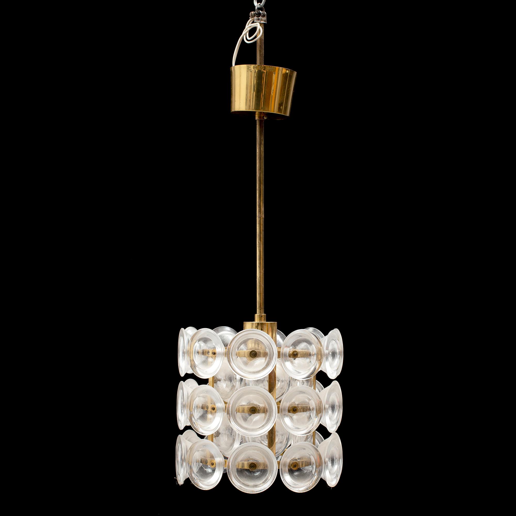 A second half of the 20th century ceiling light by Carl Fagerlund for Orrefors, model RD1846.