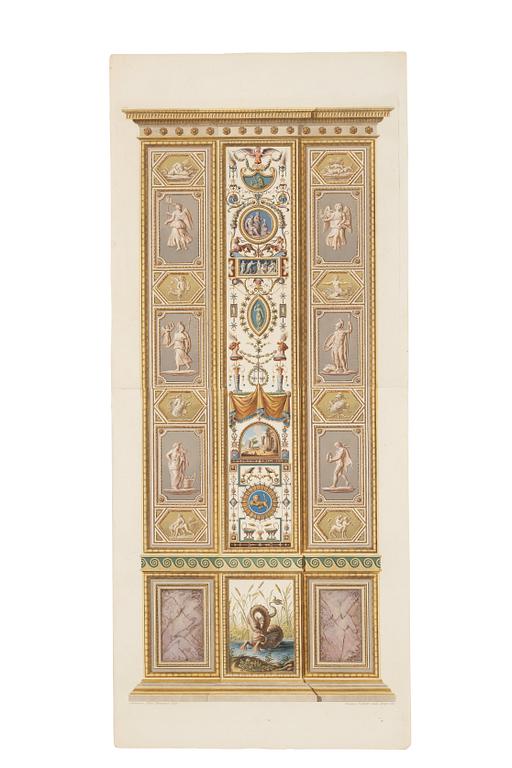 Giovanni Volpato, Six wall sections / pilasters in the Raphael Loggias in the Vatican.
