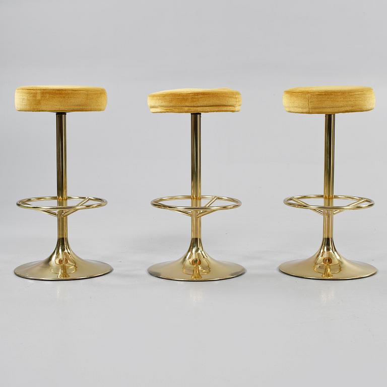 BARSTOLAR, 3 st, Johanson design, Markaryd, 1960-/70-tal.