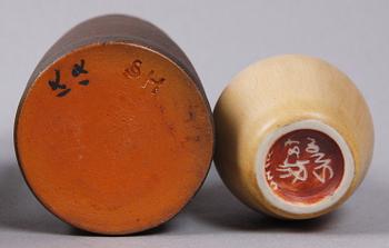 MINIATYRER, 5 st, stengods. Bla Sven Weisfeldt, Gustavsberg och Rolf Palm, Mölle.