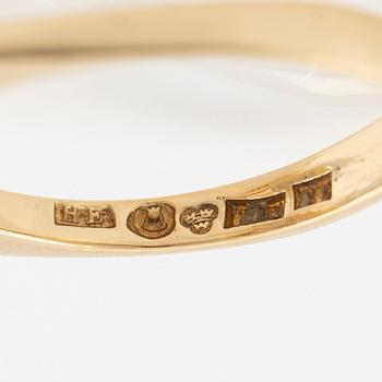 Ring in 18K gold with faceted smoky quartz, Stigbert.