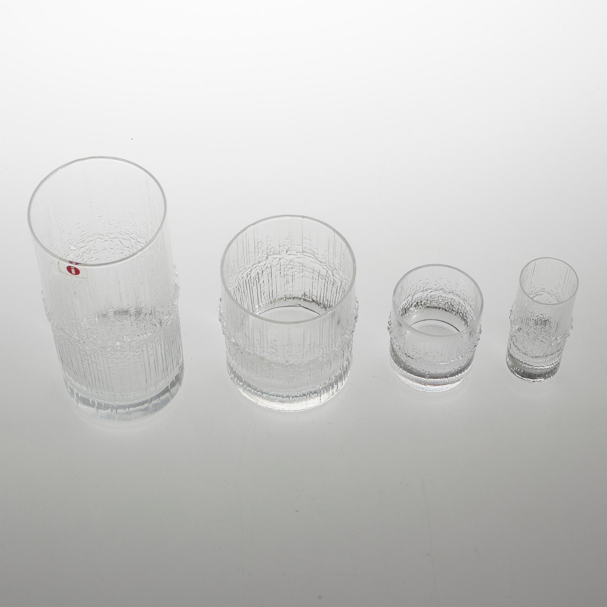 TAPIO WIRKKALA, 42 delar, glasservis, "Niva", Iittala.