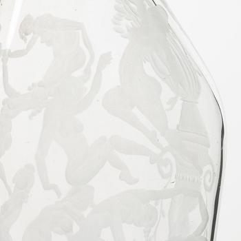 Simon Gate, a bottle with stopper, Orrefors.