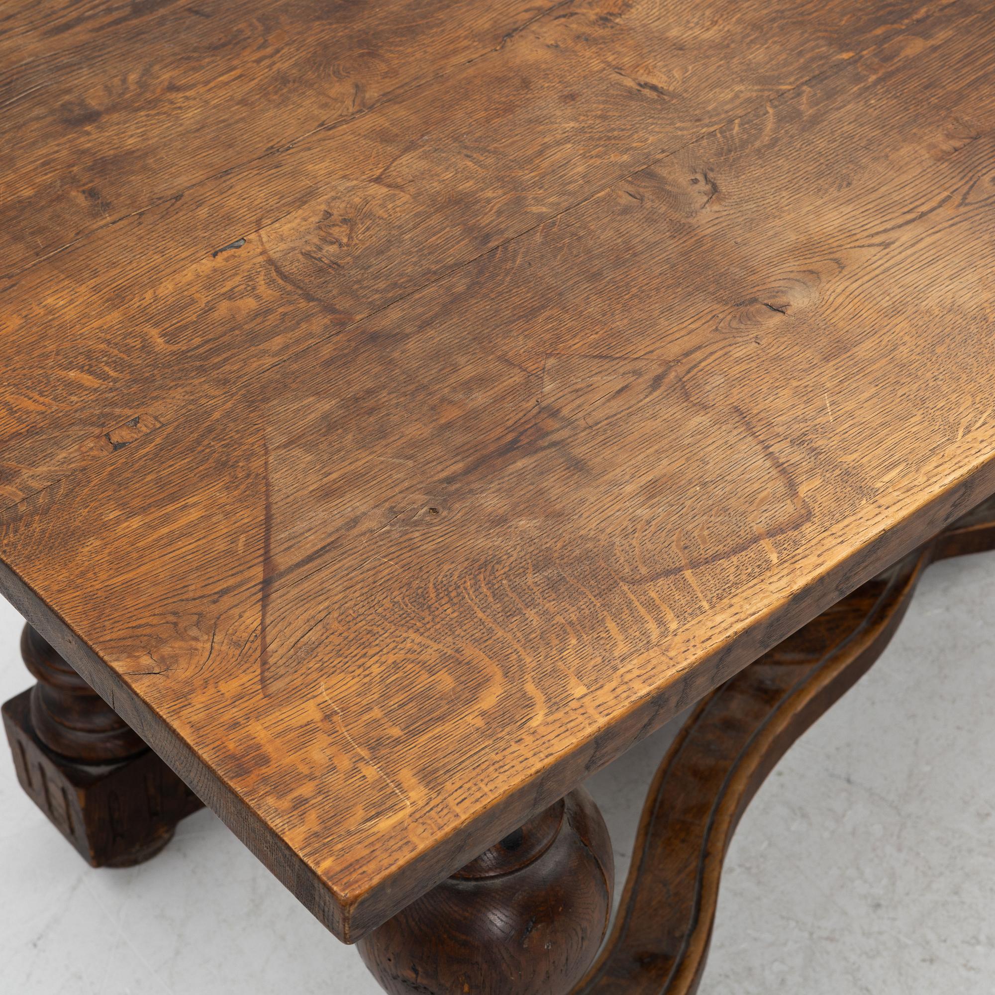 Library table, Baroque style, 19th century,