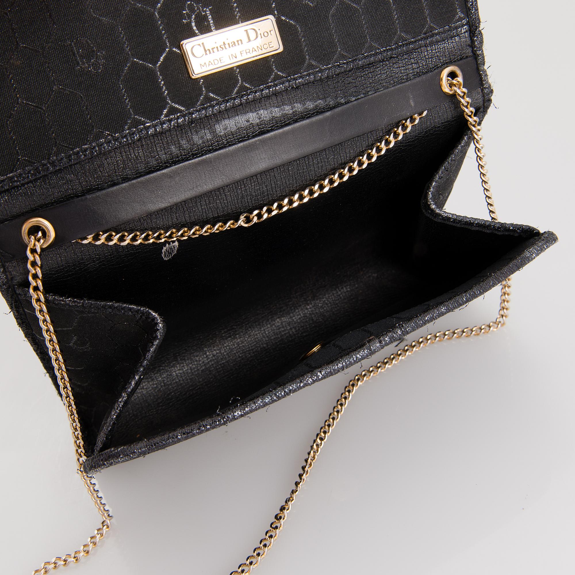 CHRISTIAN DIOR, VÄSKA samt CLUTCH.