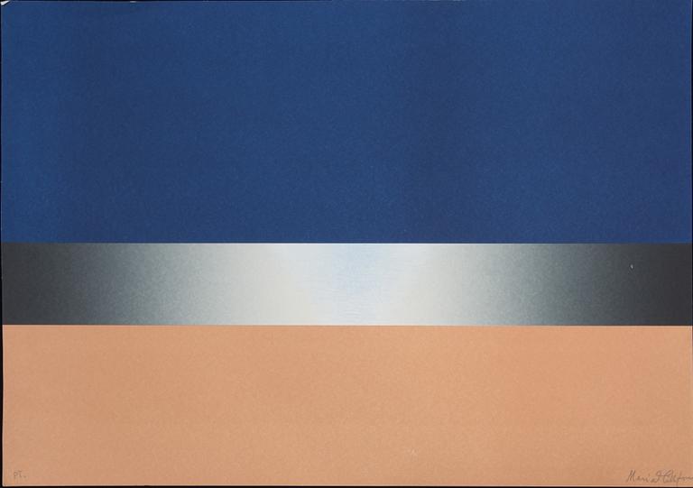 MARIA HILLFON, färglitografier, 2 st, signerade. Provtryck.