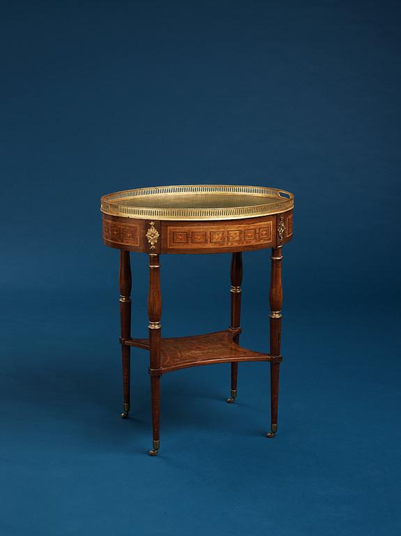 A Gustavian marquetry and gilt-brass mounted tray-table by G. Iwersson (master 1778-1813).