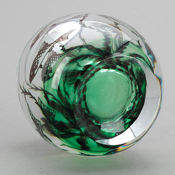 VAS, glas, "Fiskgraal", Edward Hald, Orrefors.