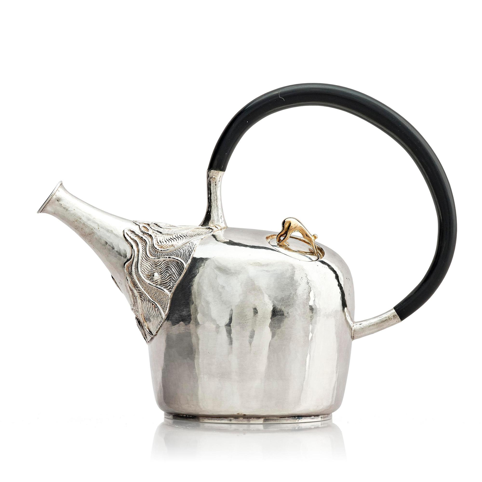 Olle Ohlsson, tekanna, sterling silver, Stockholm 1980.