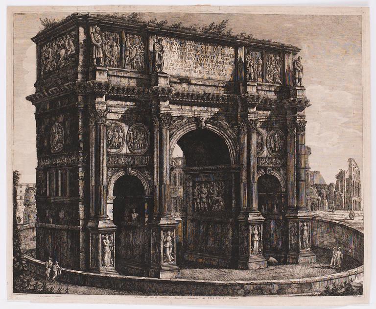 Luigi Rossini, "Veduta dell' Arco di Constantino".