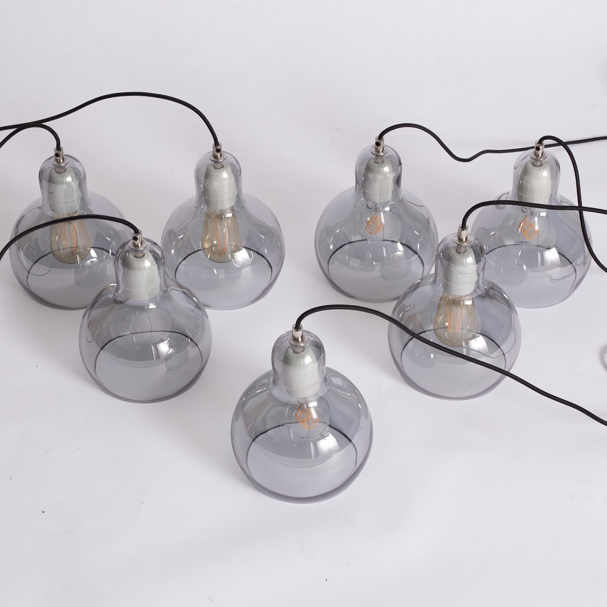 Sofie Refer, seven pendant lamps, "Mega Bulb", &Tradition.