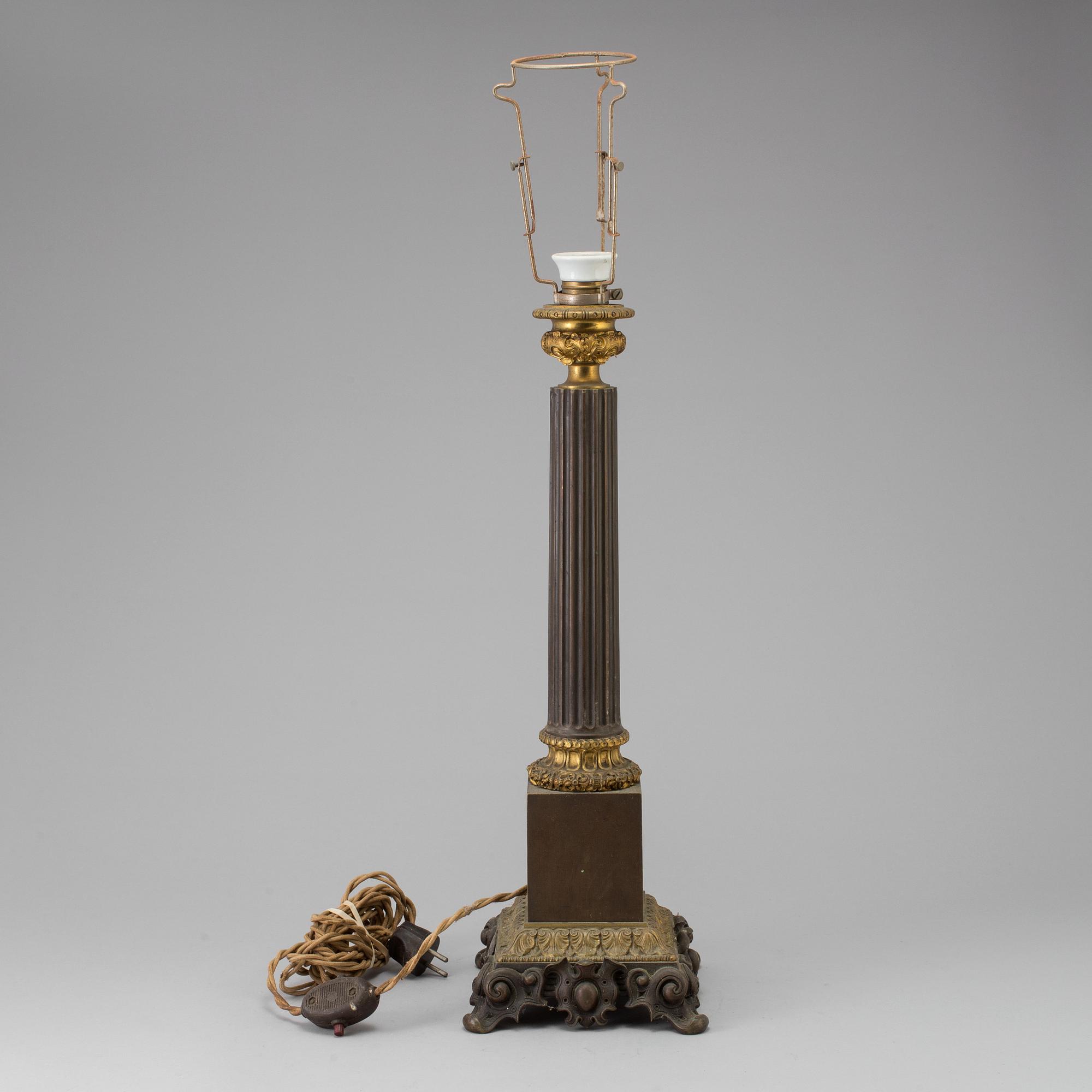 A table lamp, circa 1900.
