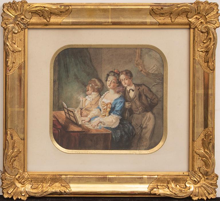 Fritz von Dardel, watercolor, signed and dated 1864.