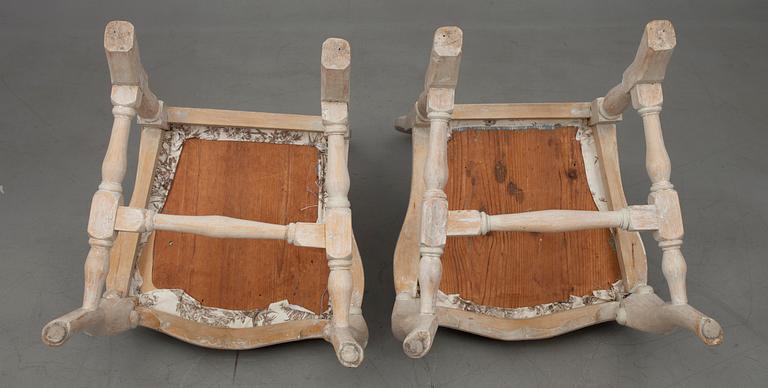 STOLAR, ett par, rokoko, 1700-tal.