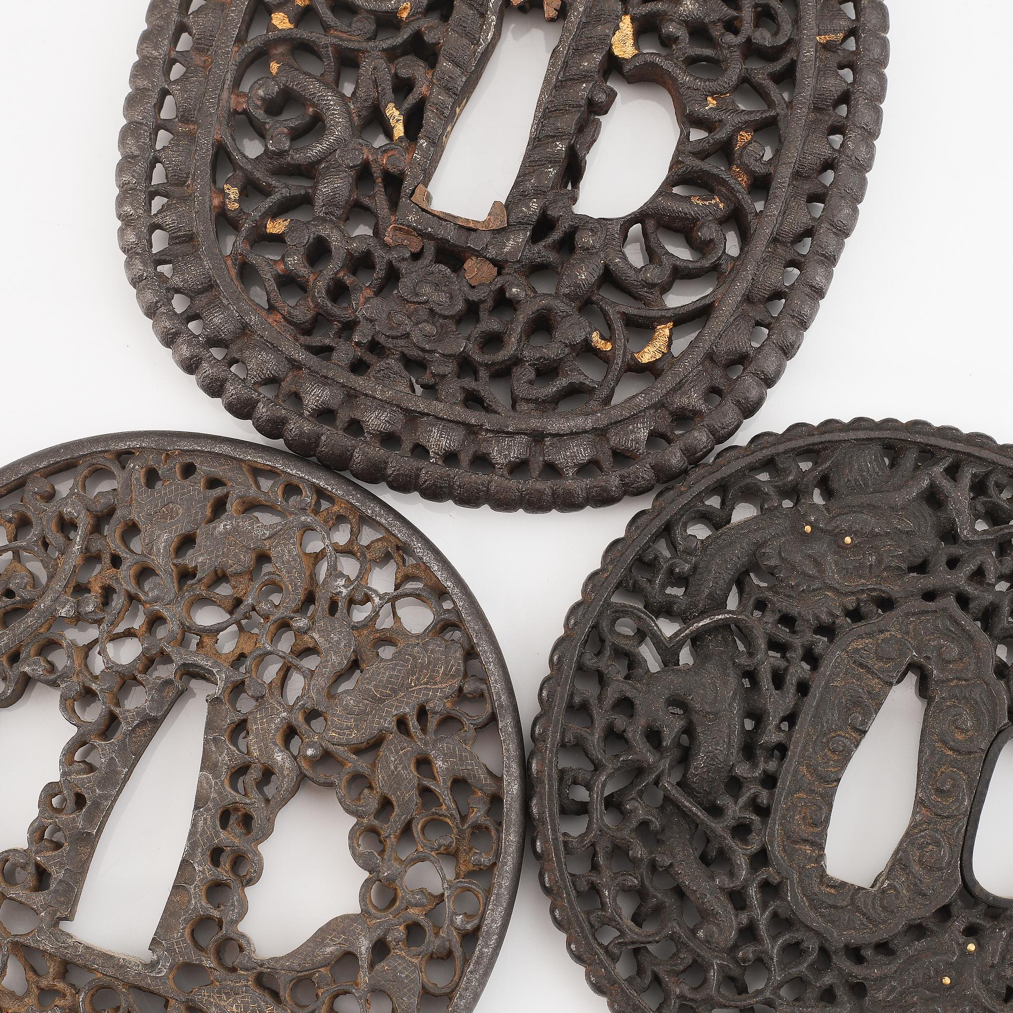Tsuba, 5 st, Kina/Japan.