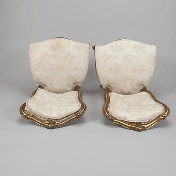STOLAR, 3 st, rokokostil, sekelskiftet 1800/1900.