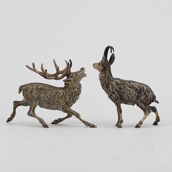 FIGURINER, 2 st, Wienerbrons, märkta geschutzt, 1910-20-tal.