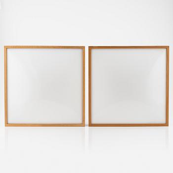 Uno & Östen Christiansson, a pair of wall lamps/ceiling lamps, Luxus, 1960's.