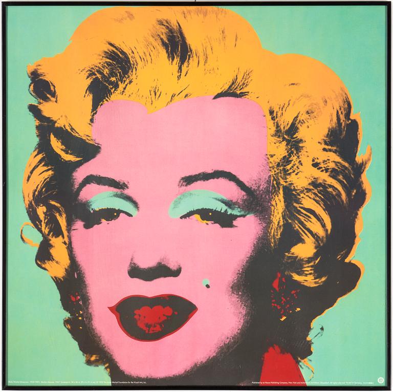 ANDY WARHOL, efter, offsetlitografi / poster, "Marilyn Monroe". Andy Warhol Foundation, 1993.