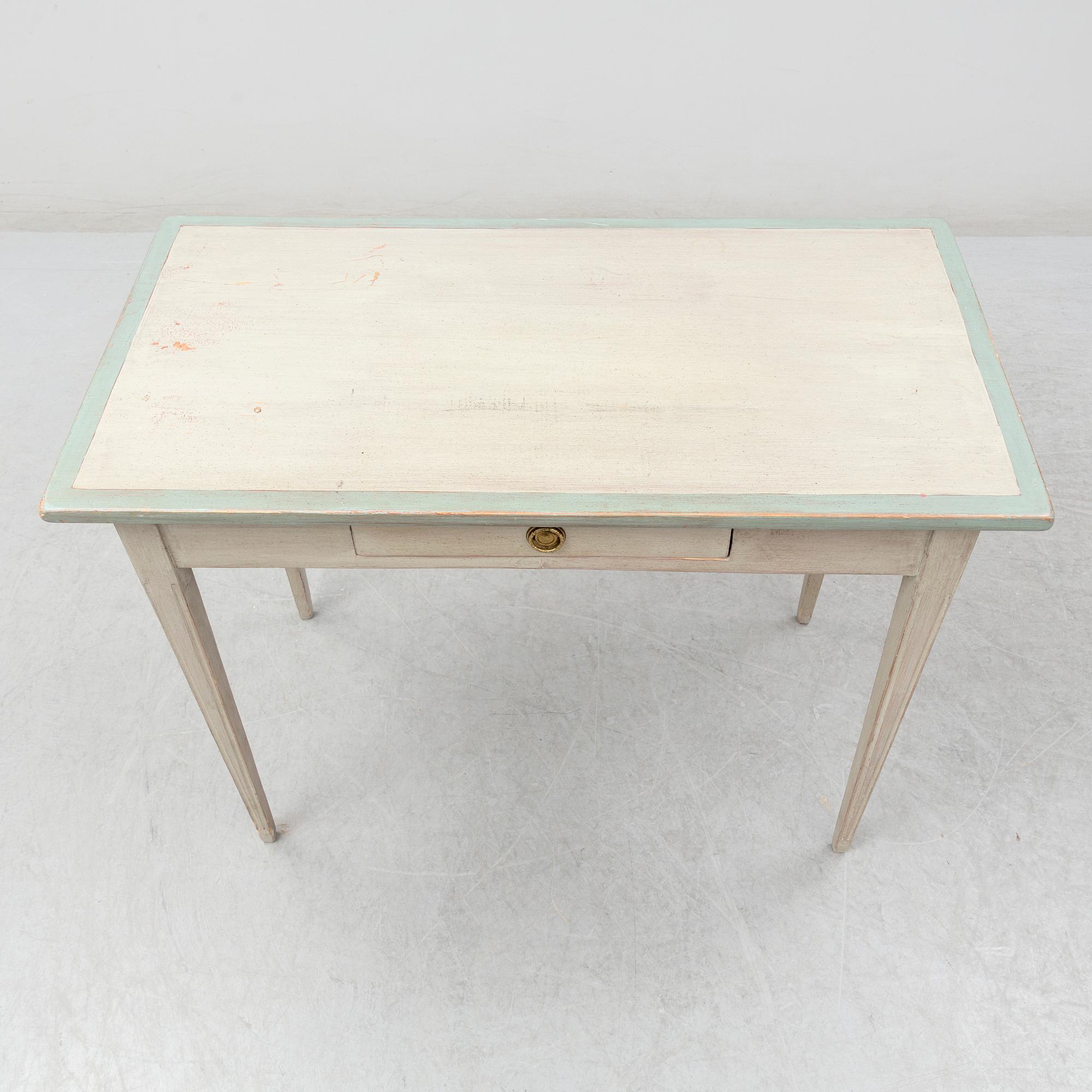 A Gustavian style writing desk, early 20th century.