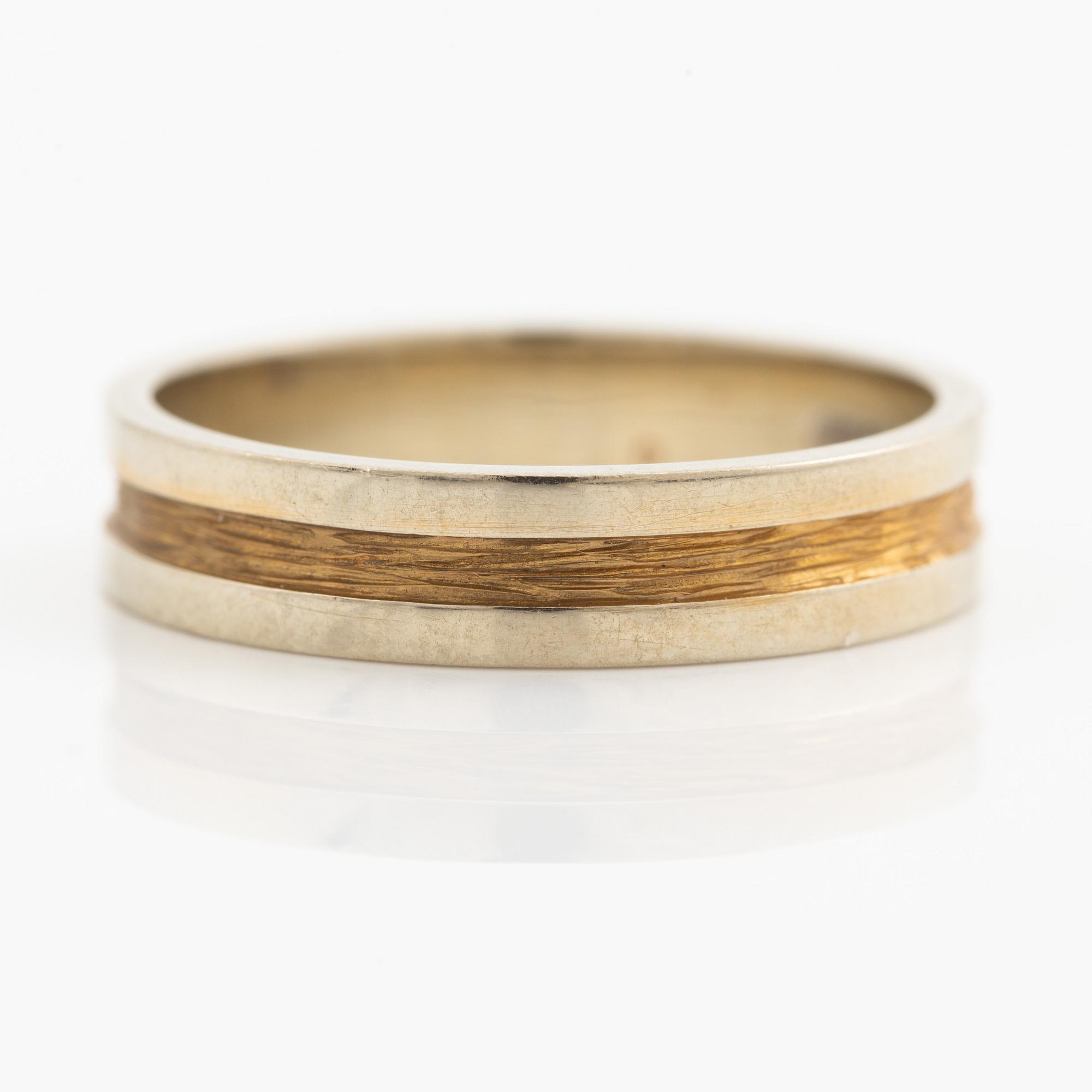 Lapponia, ring 18K gold and white gold, Finland 1977.