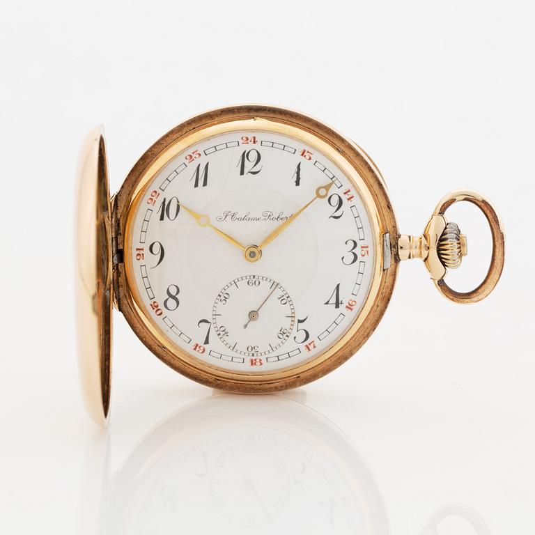 J. Calame Robert, pocket watch, hunter, 51,5 mm.