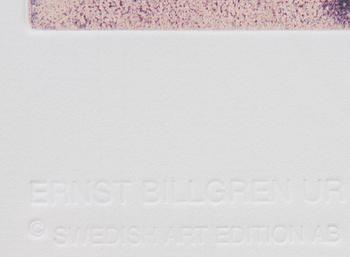 ERNST BILLGREN, grafiskt blad, stmplmärkt "15 KONSTNÄRER OCH KONSTVERK".