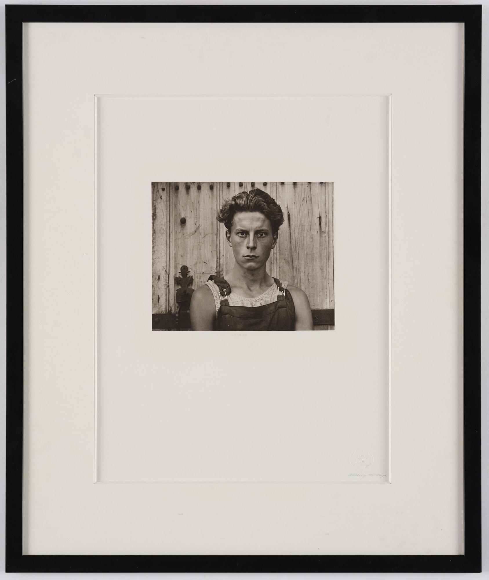 Paul Strand, "Young Boy, Gondeville, Charente, France", 1951.