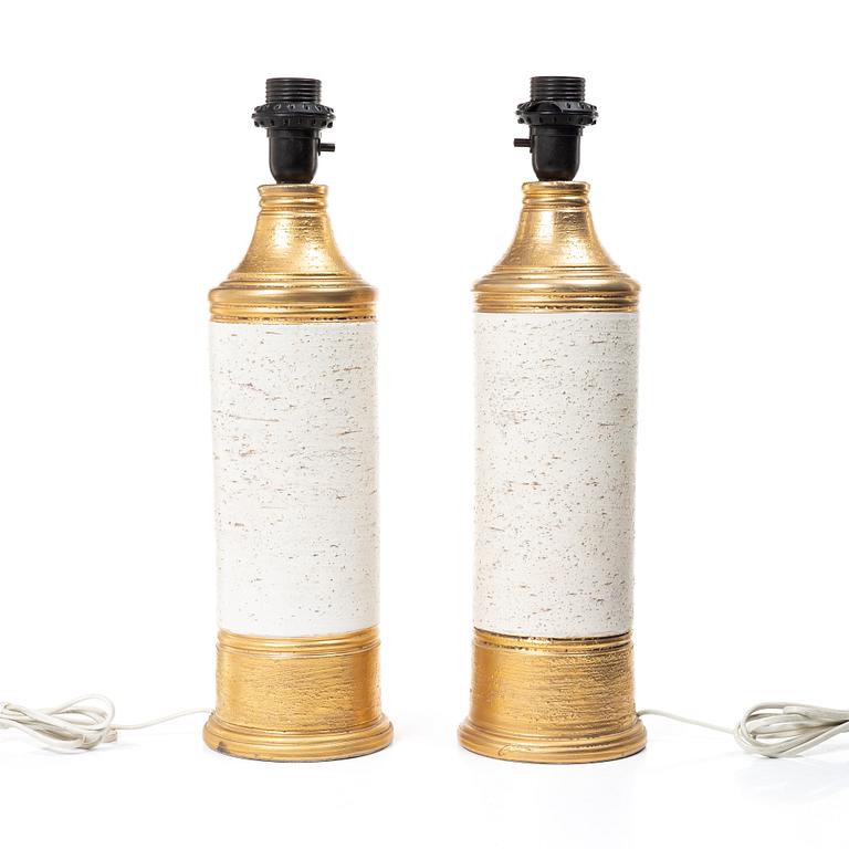 Table lamps, a pair, Bergboms, second half of the 20th century.