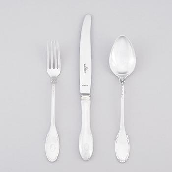 A Swedish 267 piece silver-cutlery, mark of W.A Bohlin, Stockholm, 1932-1934.